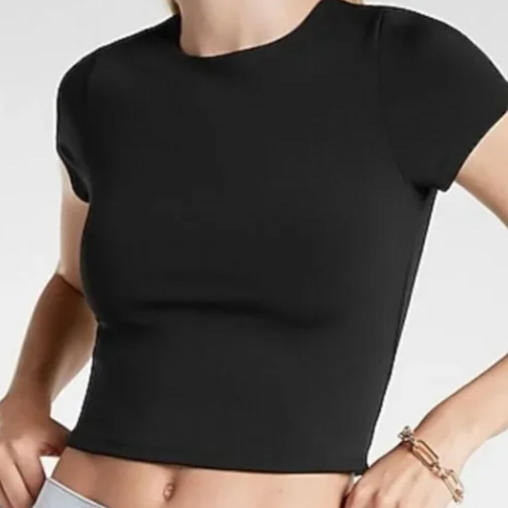 EXPRESS | Body Contour High Compression Matte 90's Cropped Tee *USED*